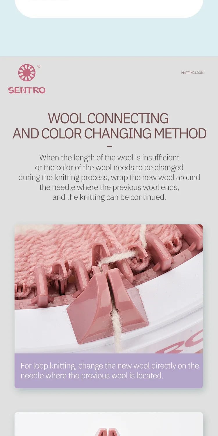 48needle Handmade Knitting Machine Cylinder Wool Loom Scarf Sweater Hat Socks Adult Children Lazy Artifact Christmas Gift