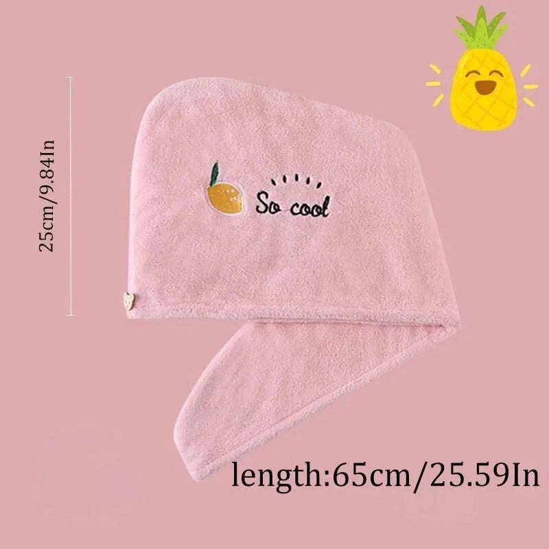 1pc Quickly Dry Hair Hat Super Absorbent Soft Bathroom Women Head Towels Girls Cute Hair Towel Hair Dry Wrap Bonnets